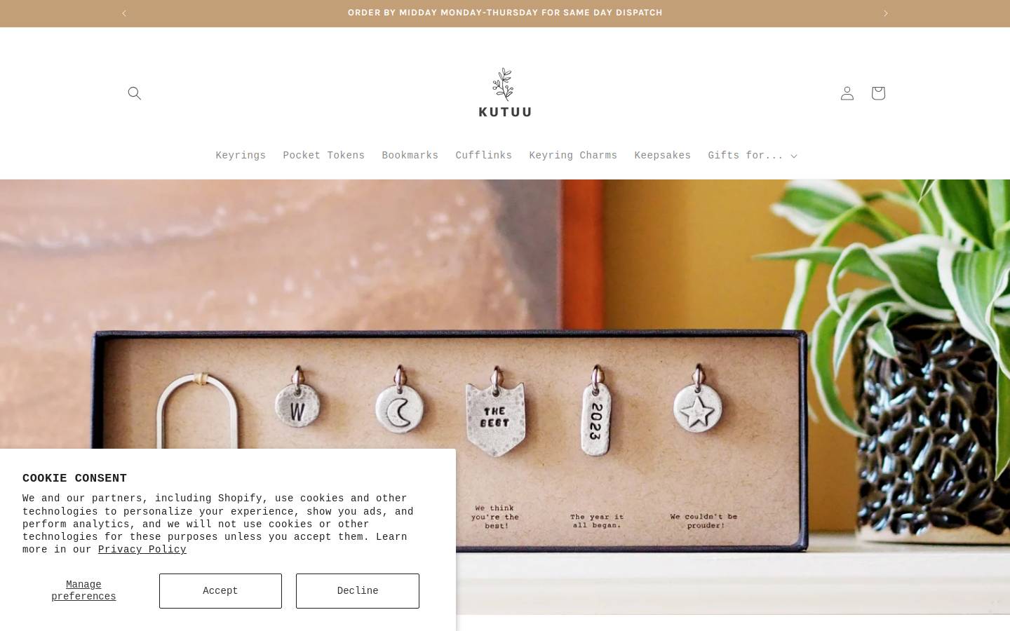Kutuu homepage screenshot