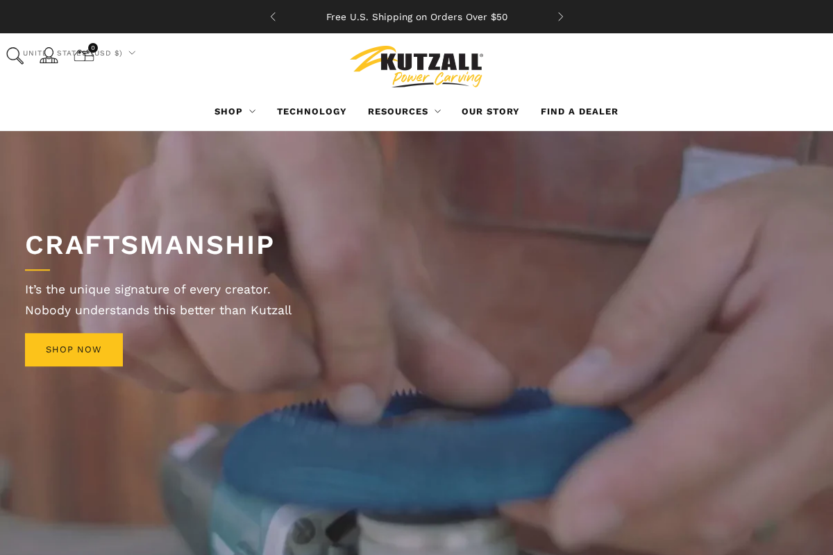 Kutzall homepage screenshot
