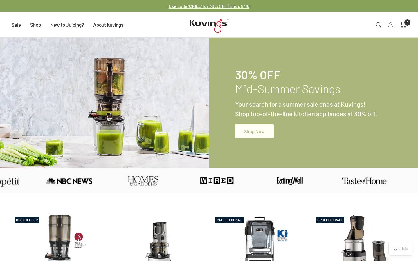 kuvingsusa.com homepage screenshot