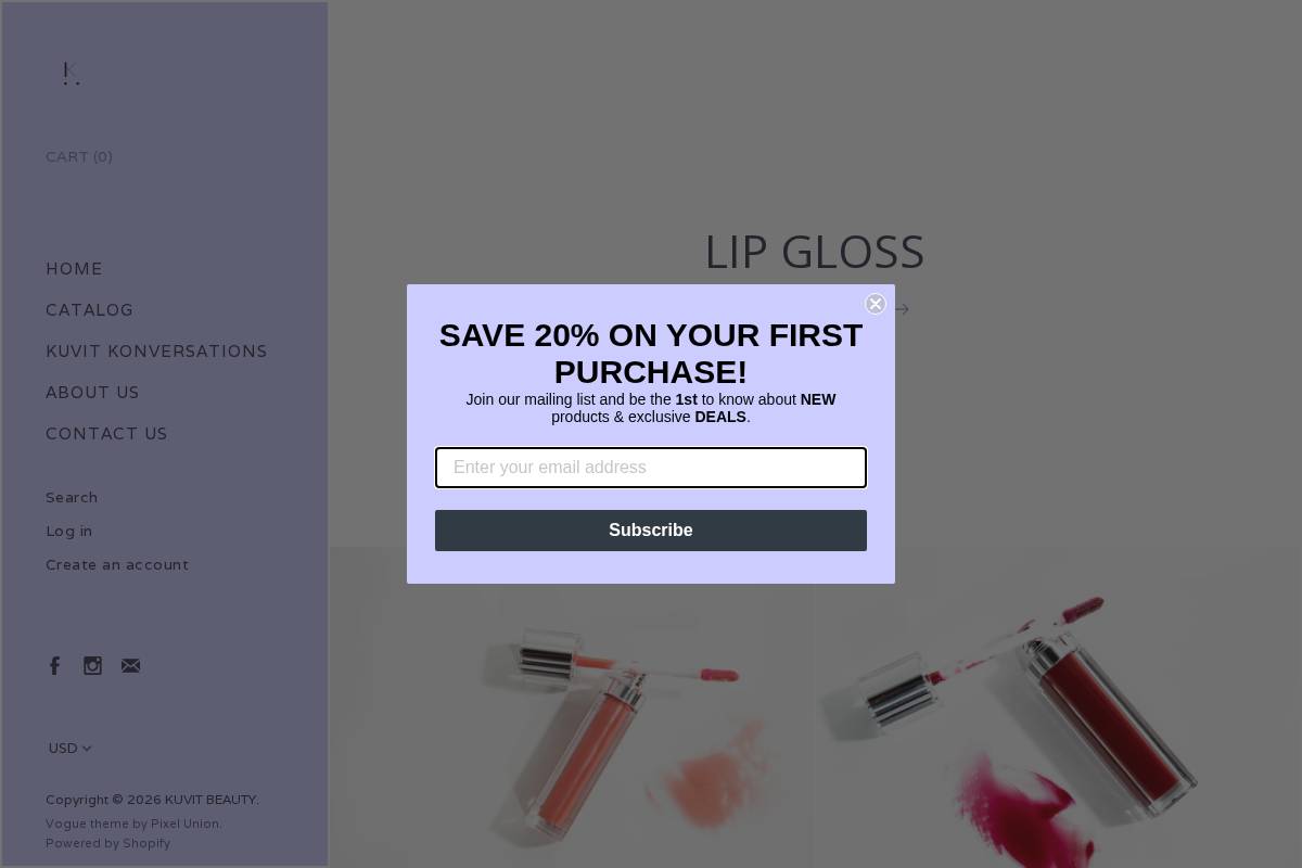 kuvitbeauty.com homepage screenshot