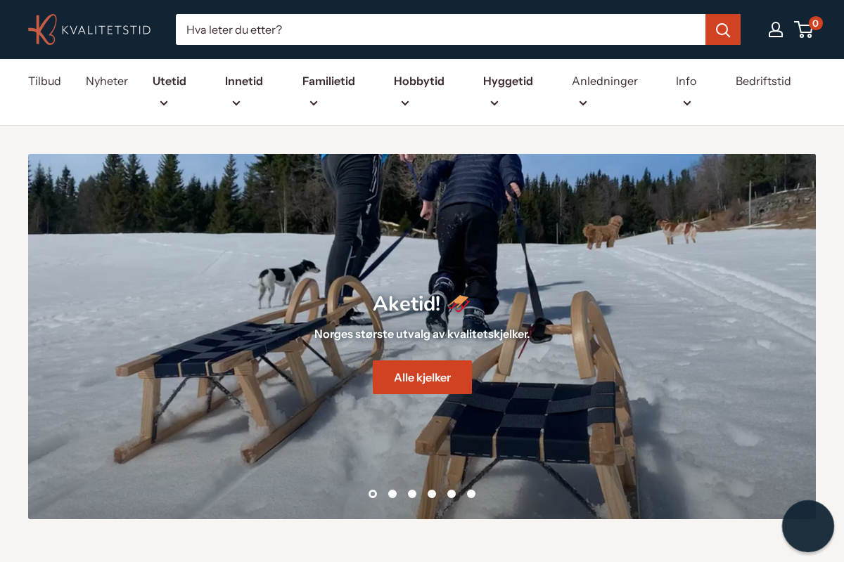 Kvalitetstid.no homepage screenshot