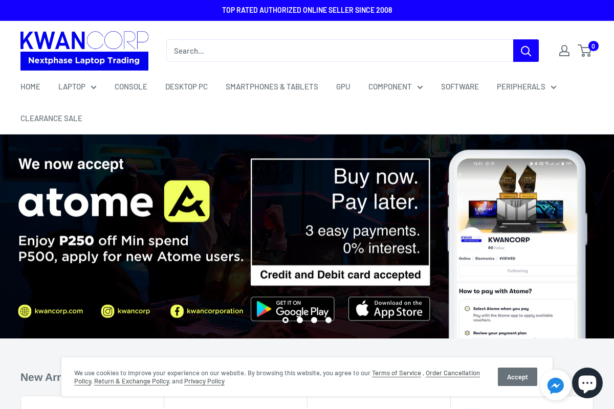 KwanCorp homepage screenshot