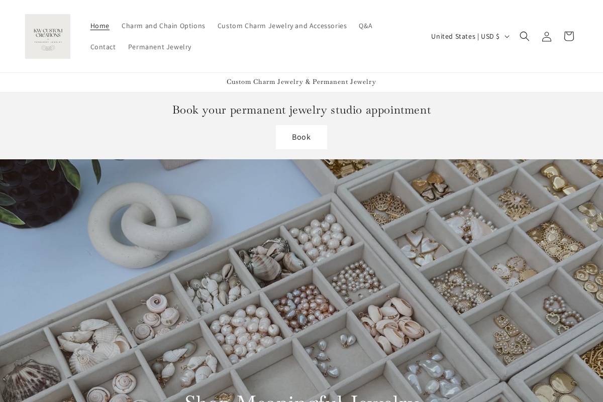 kwcustomcreations.shop homepage screenshot