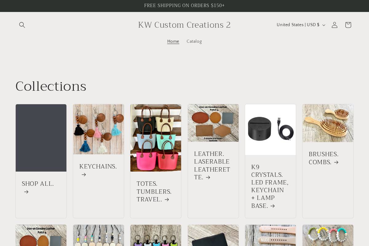 kwcustomcreations2.com homepage screenshot