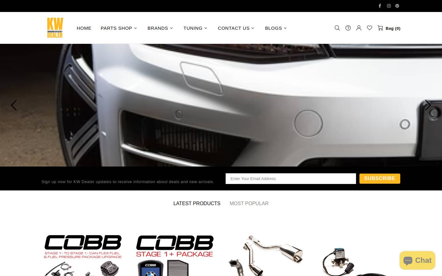 kwdealer.com homepage screenshot