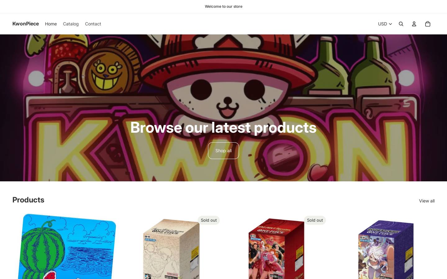 kwonpiece.com homepage screenshot
