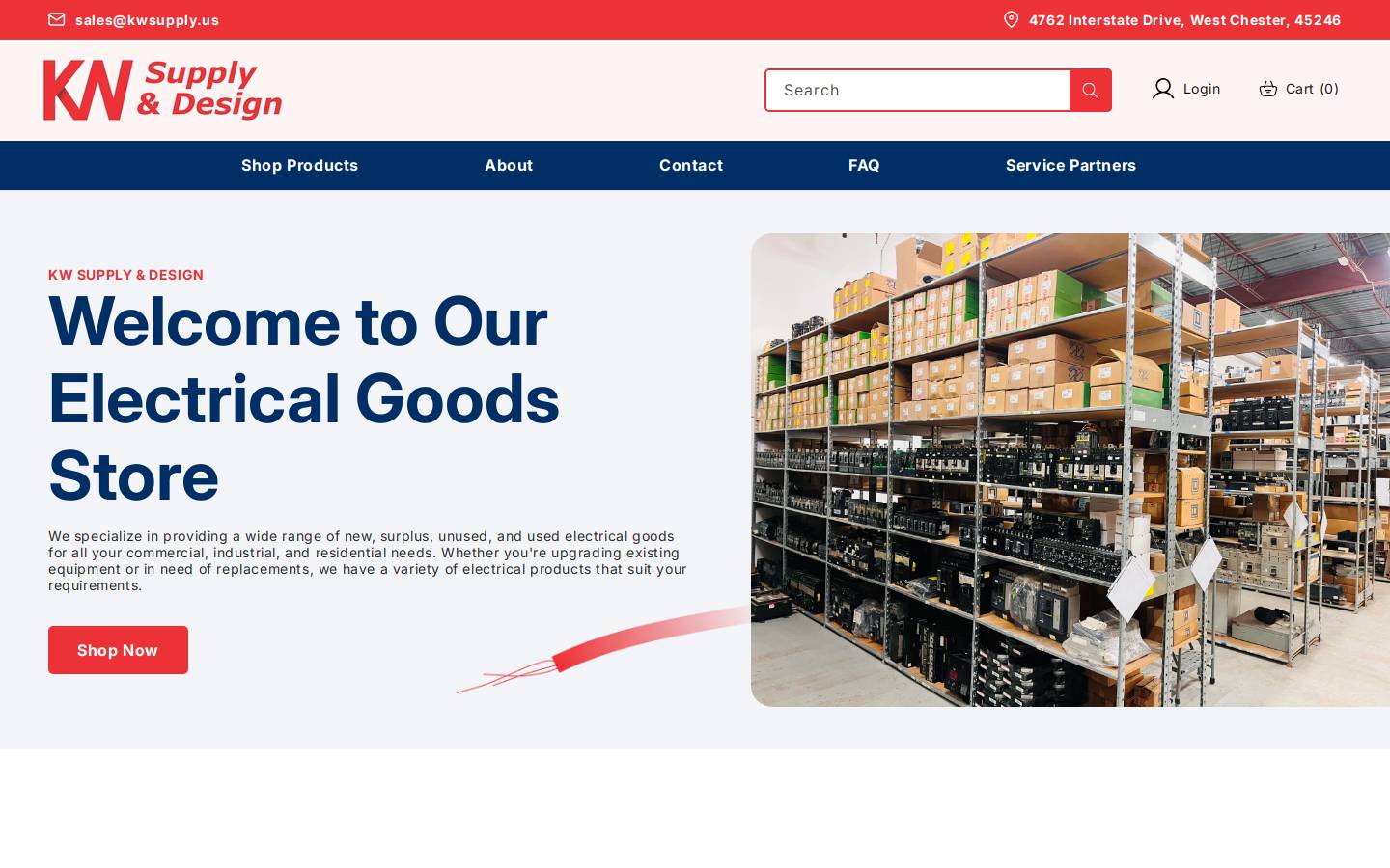 kwsupply.us homepage screenshot
