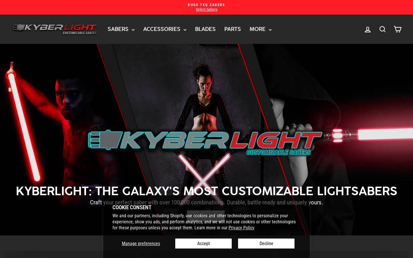 kyberlight.com homepage screenshot