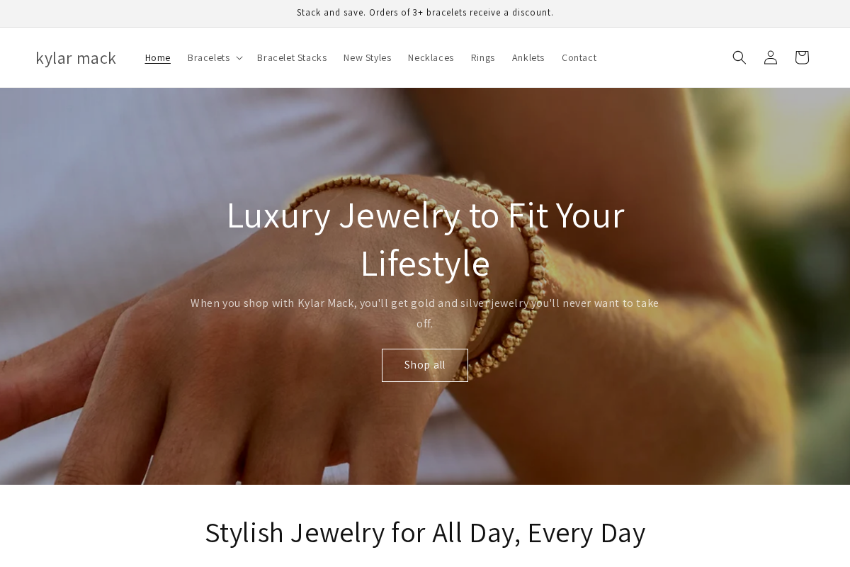 kylar mack homepage screenshot