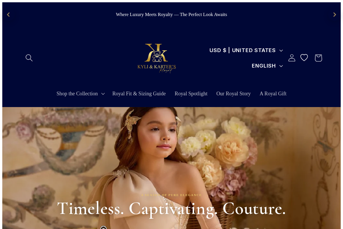 Kyli & Karter's Kloset homepage screenshot