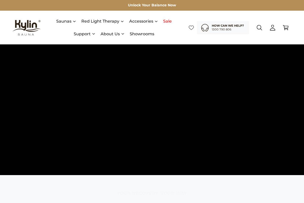 Kylin Sauna homepage screenshot