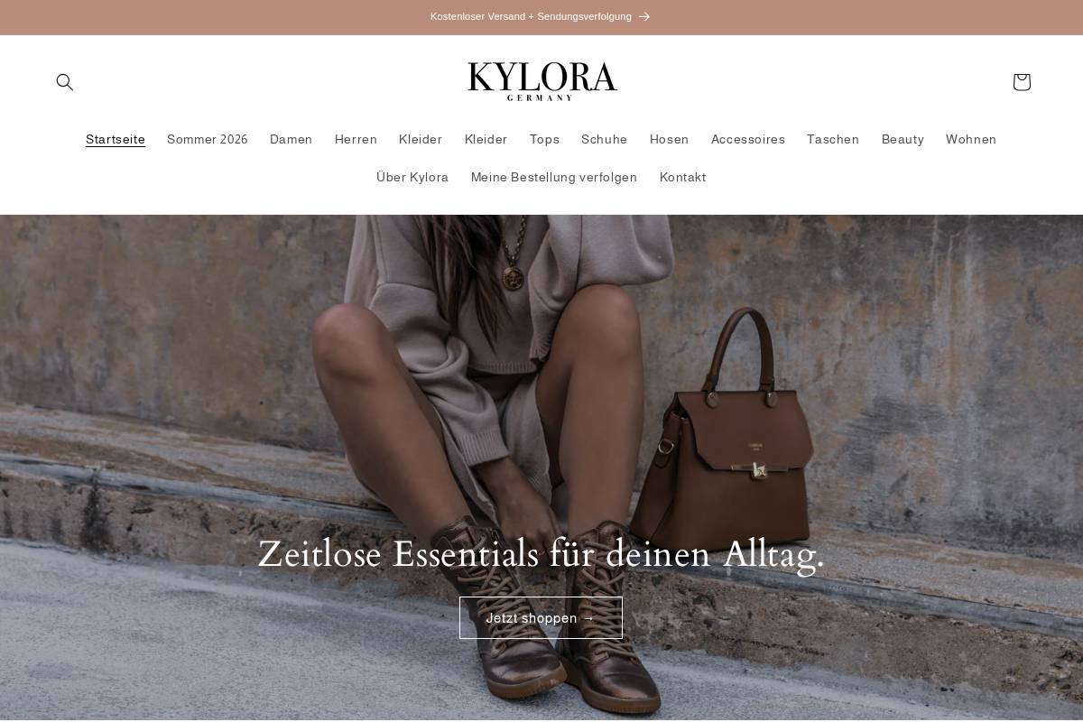 Kylora homepage screenshot