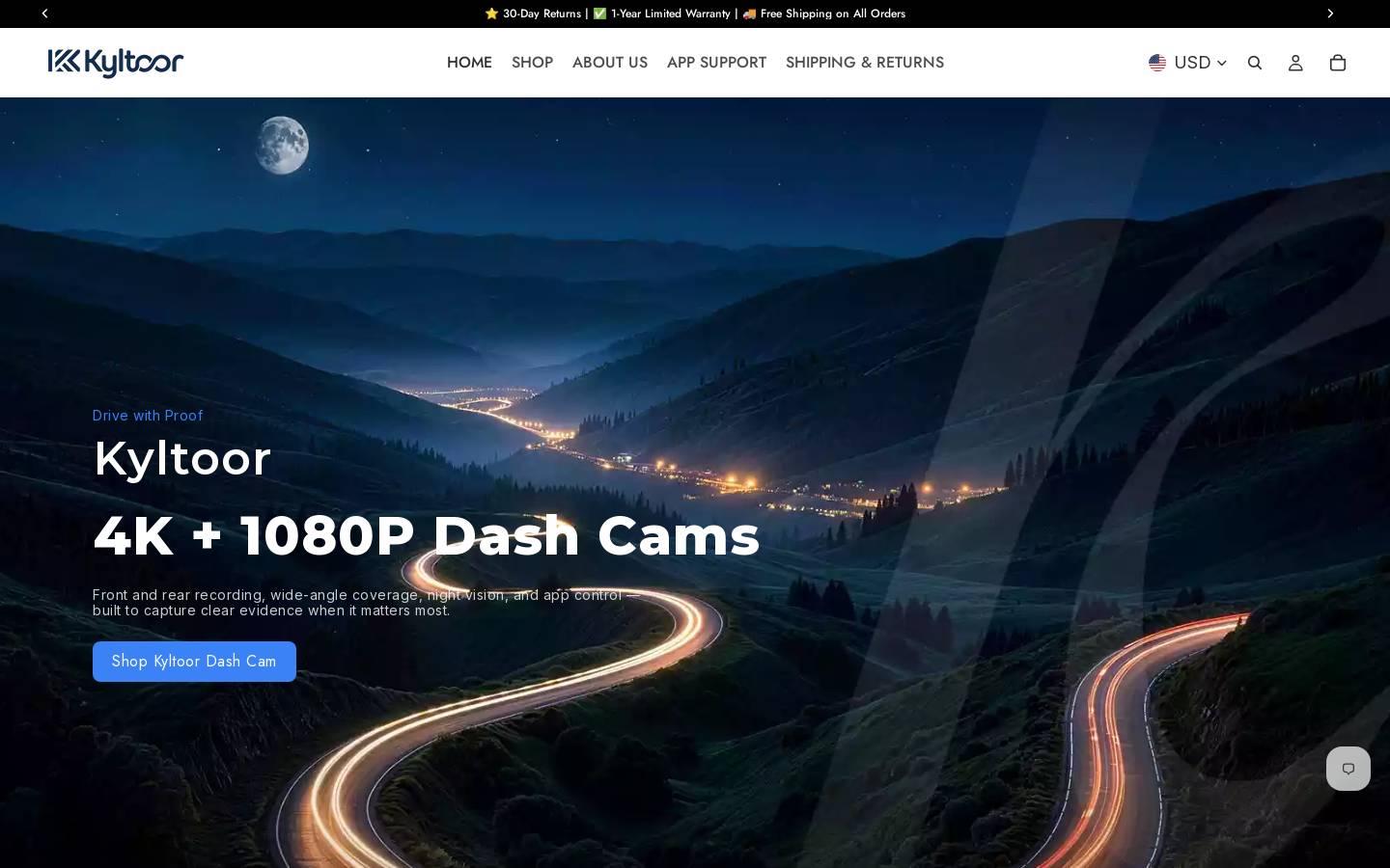 kyltoor.com homepage screenshot