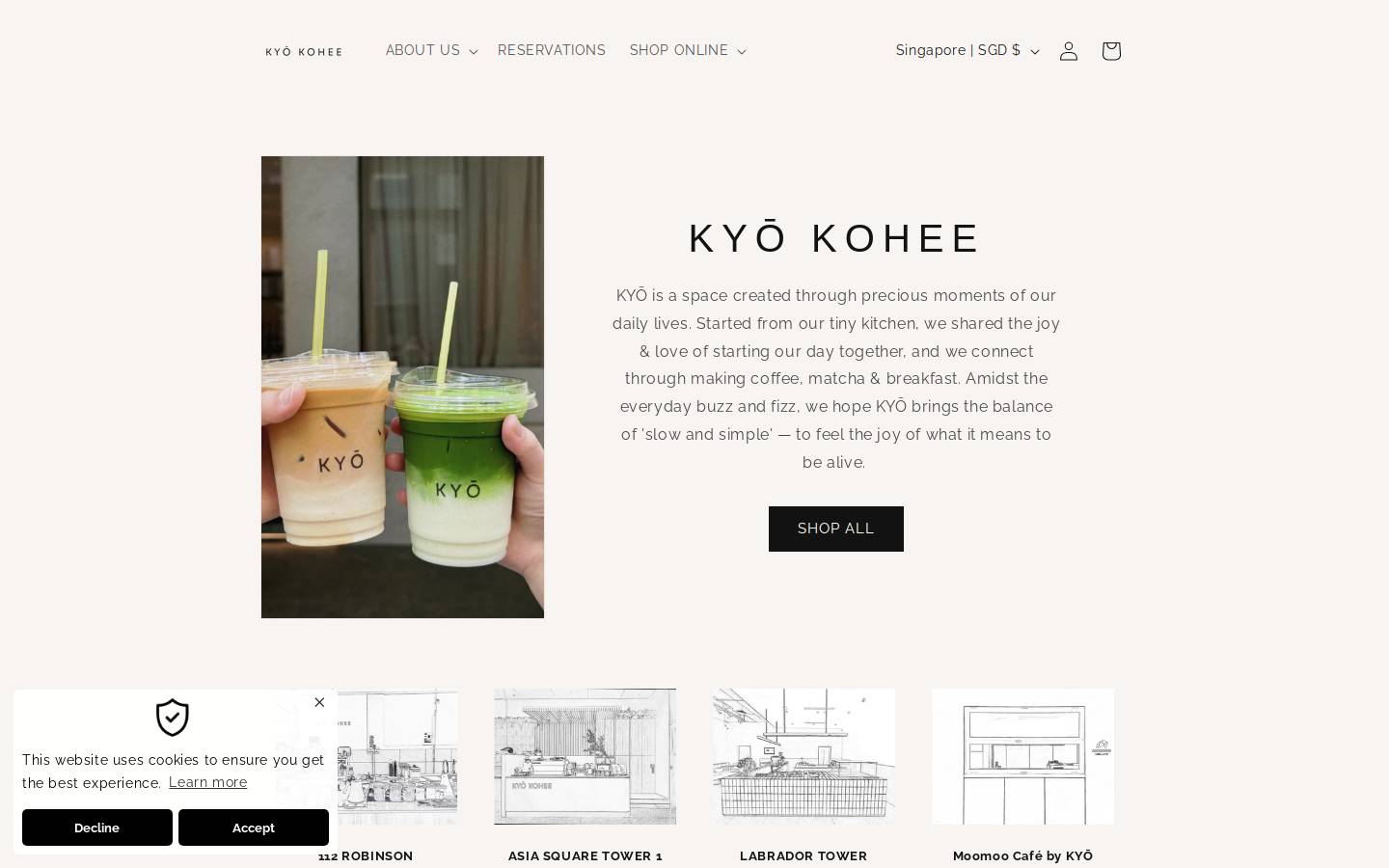kyokohee.com homepage screenshot