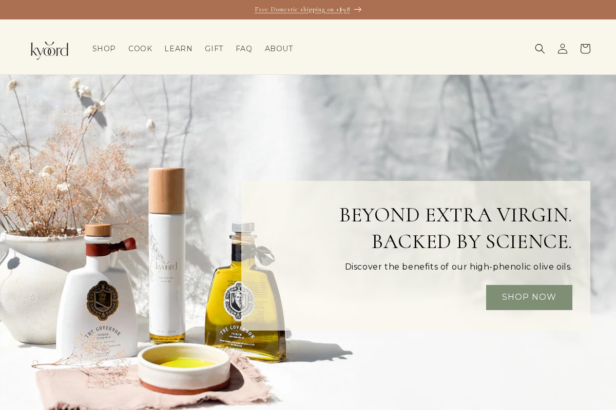 kyoord homepage screenshot