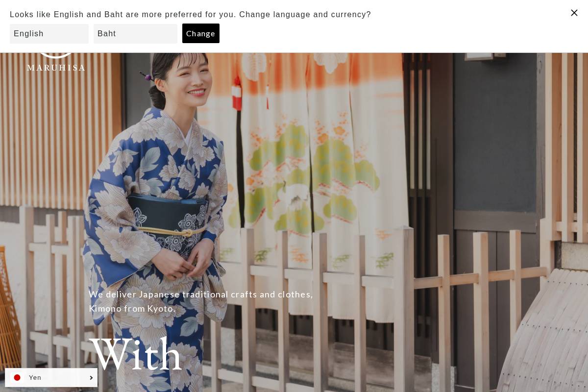 kyotomaruhisa.com homepage screenshot
