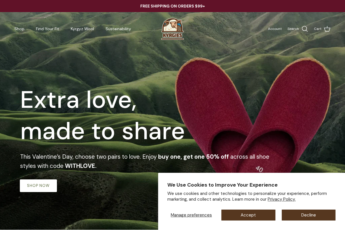 kyrgies.com homepage screenshot