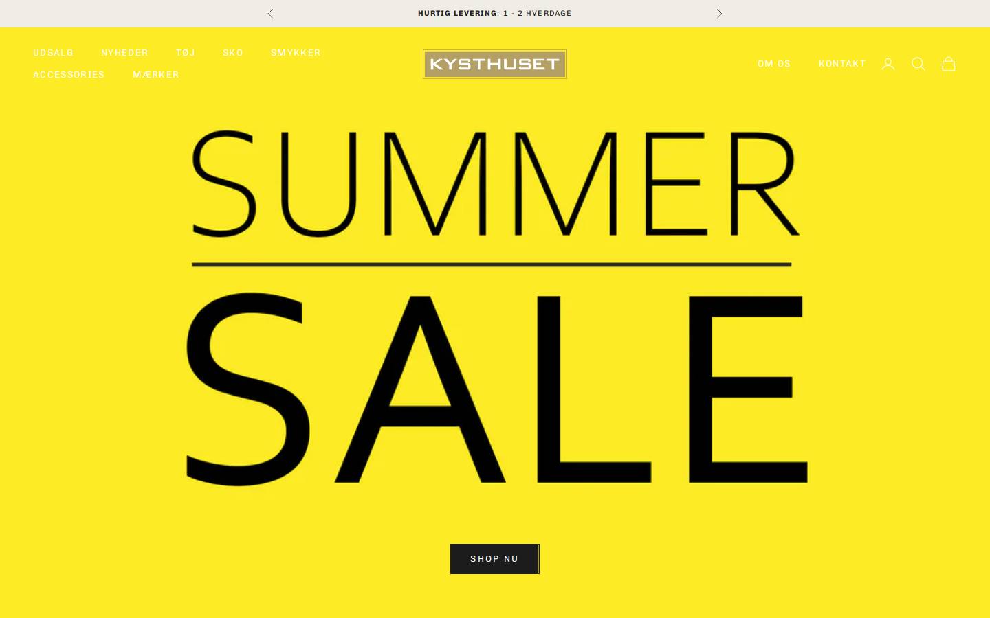 Kysthuset homepage screenshot