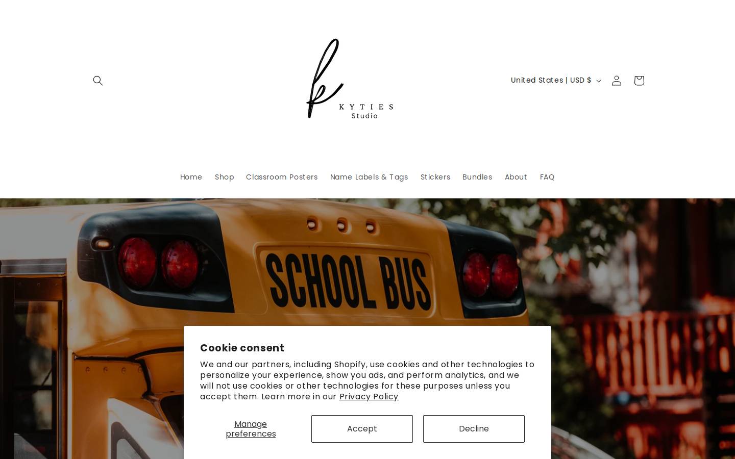 kyties.com homepage screenshot