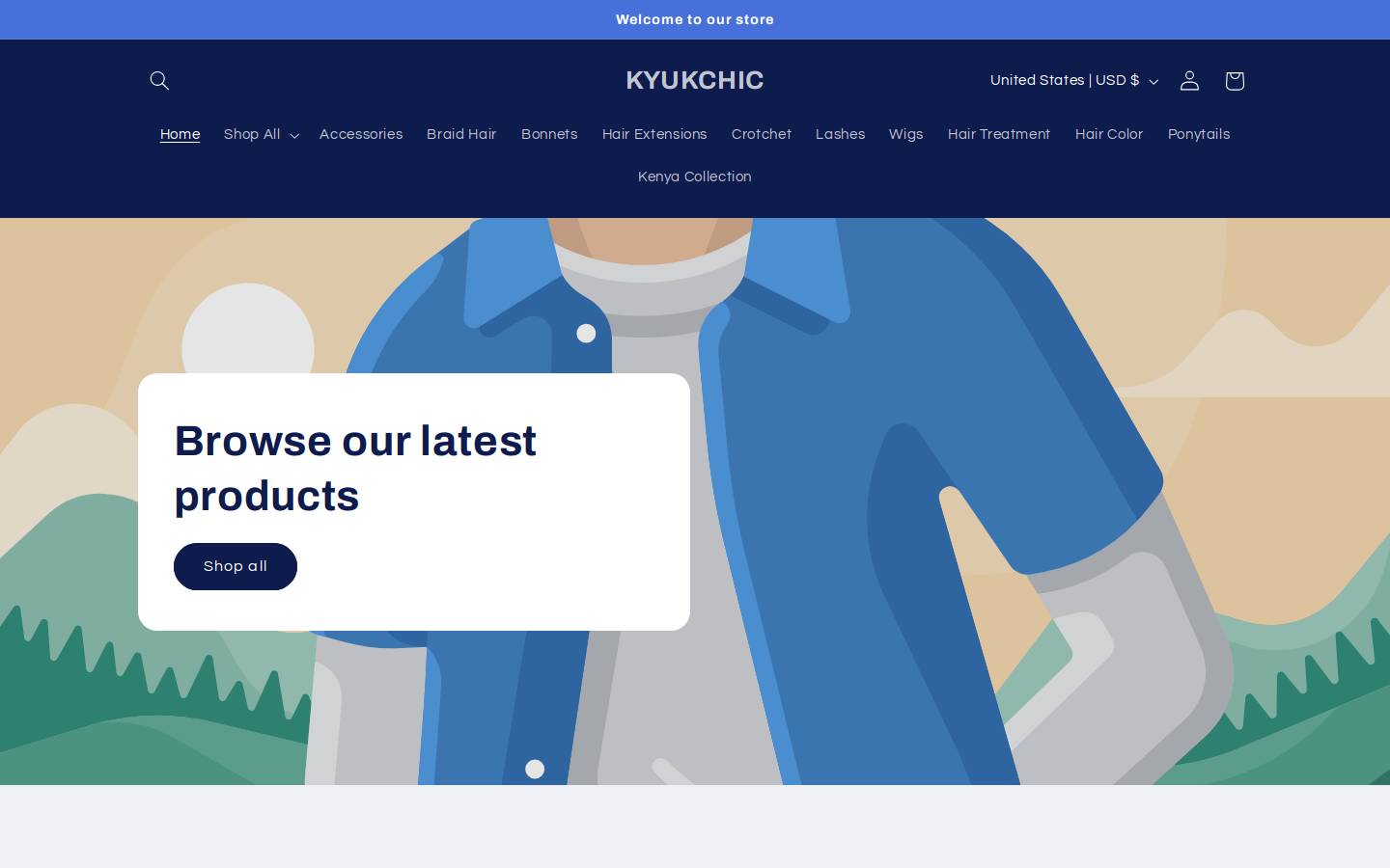 kyukchic.com homepage screenshot