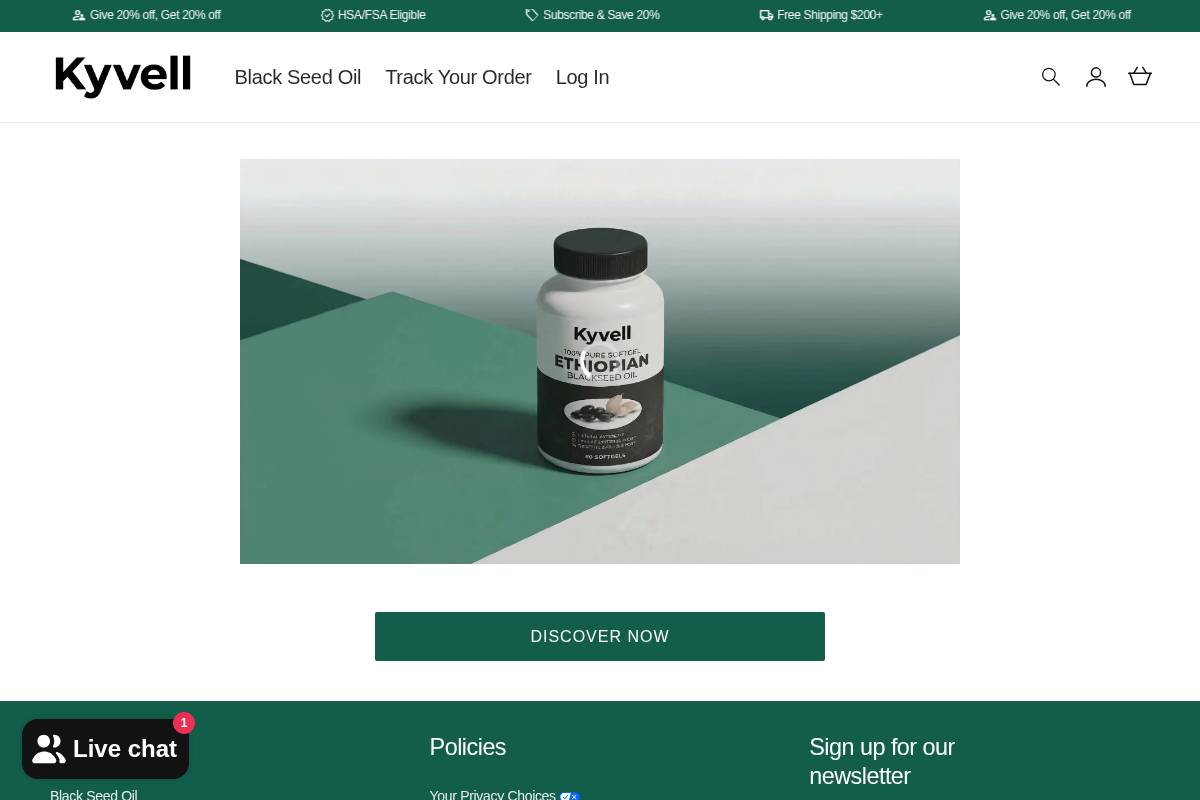 kyvell.com homepage screenshot