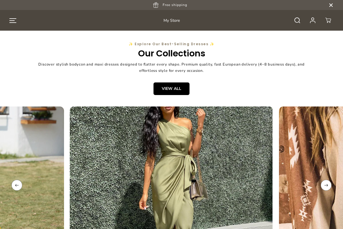 My Store homepage screenshot