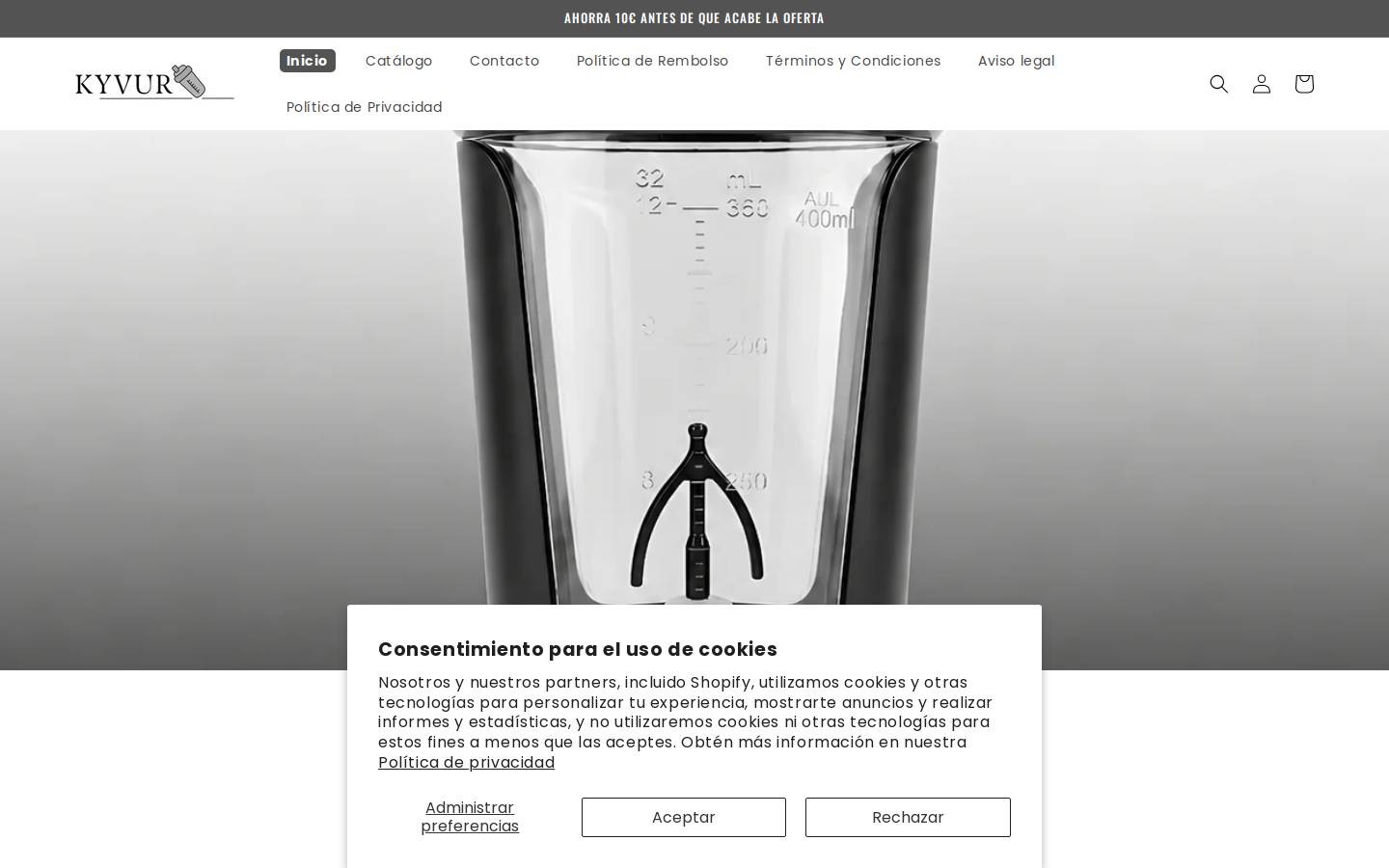 kyvur.store homepage screenshot