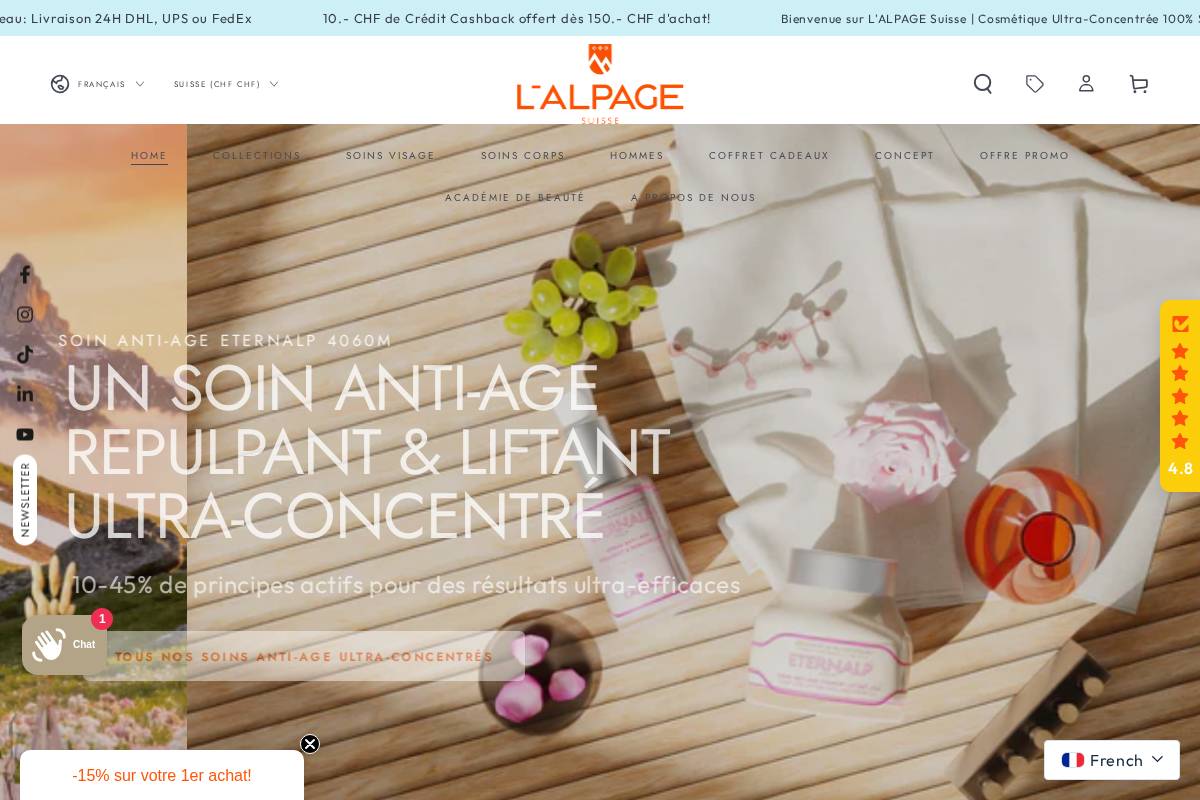 l-alpage.ch homepage screenshot