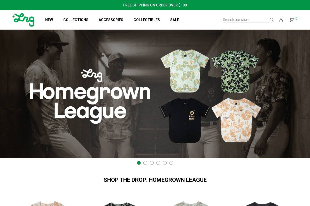 LRG homepage screenshot