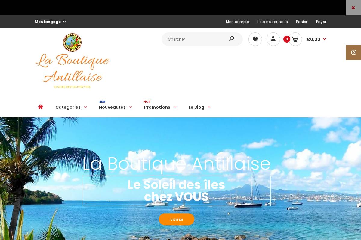 la-boutique-antillaise.com homepage screenshot