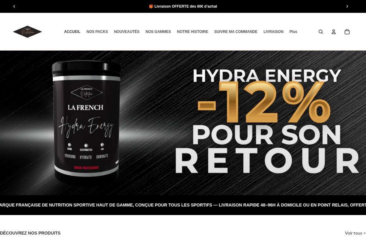 la-french-nutrition.fr homepage screenshot