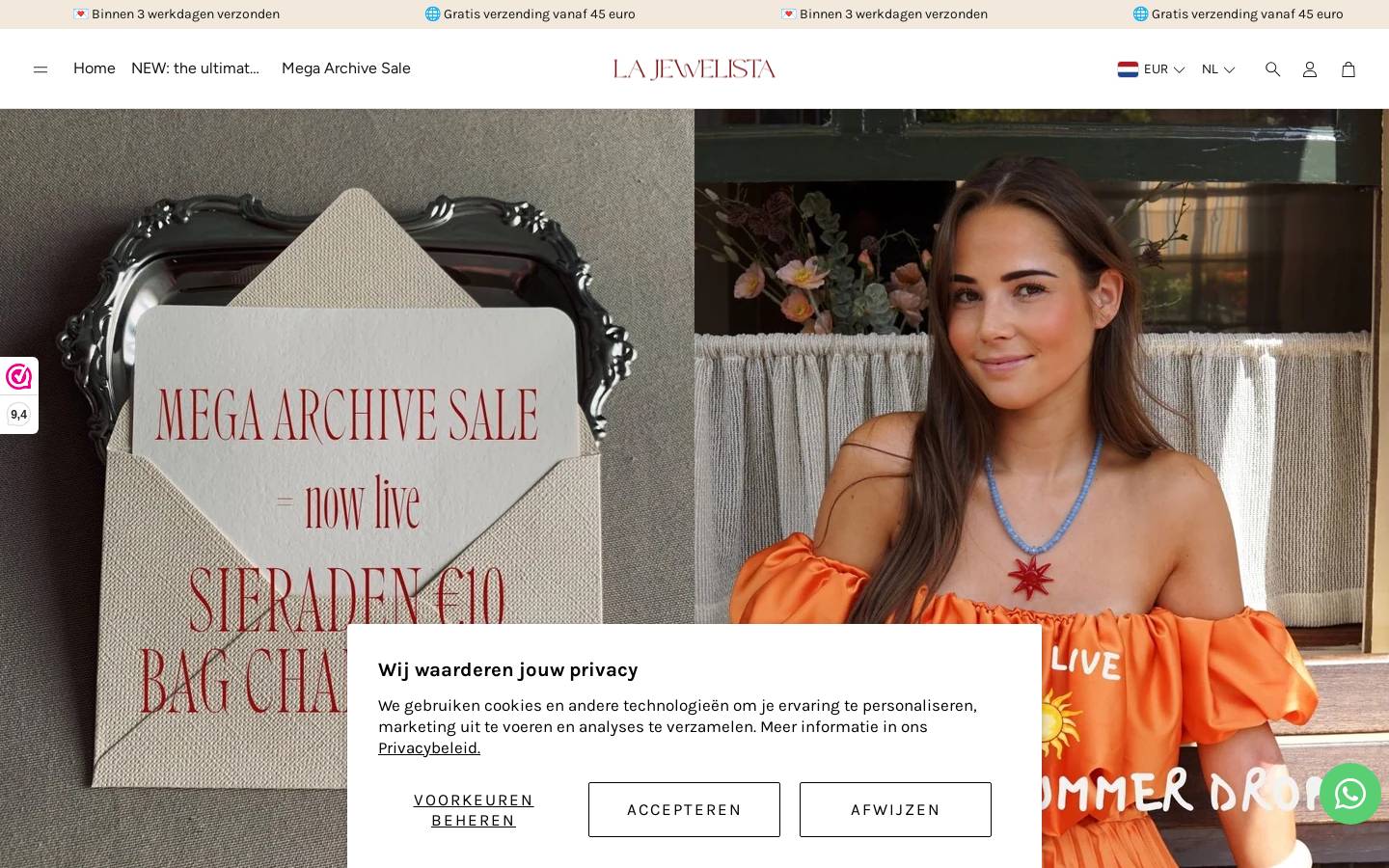 la-jewelista.com homepage screenshot