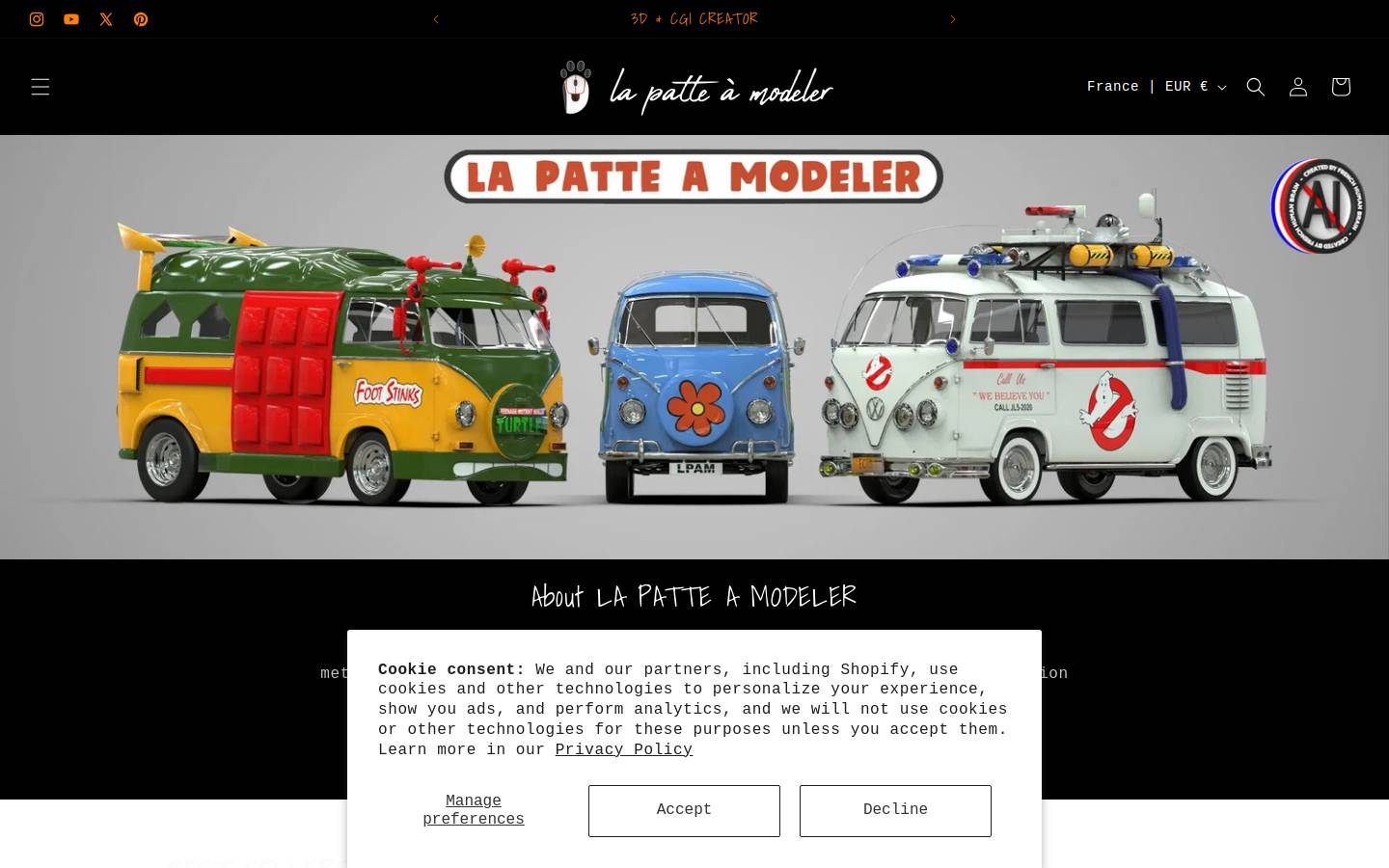 la-patte-a-modeler.com homepage screenshot