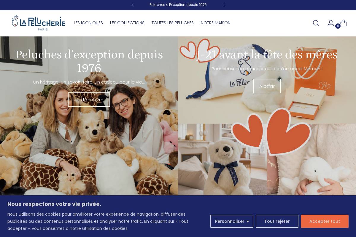la-pelucherie.com homepage screenshot