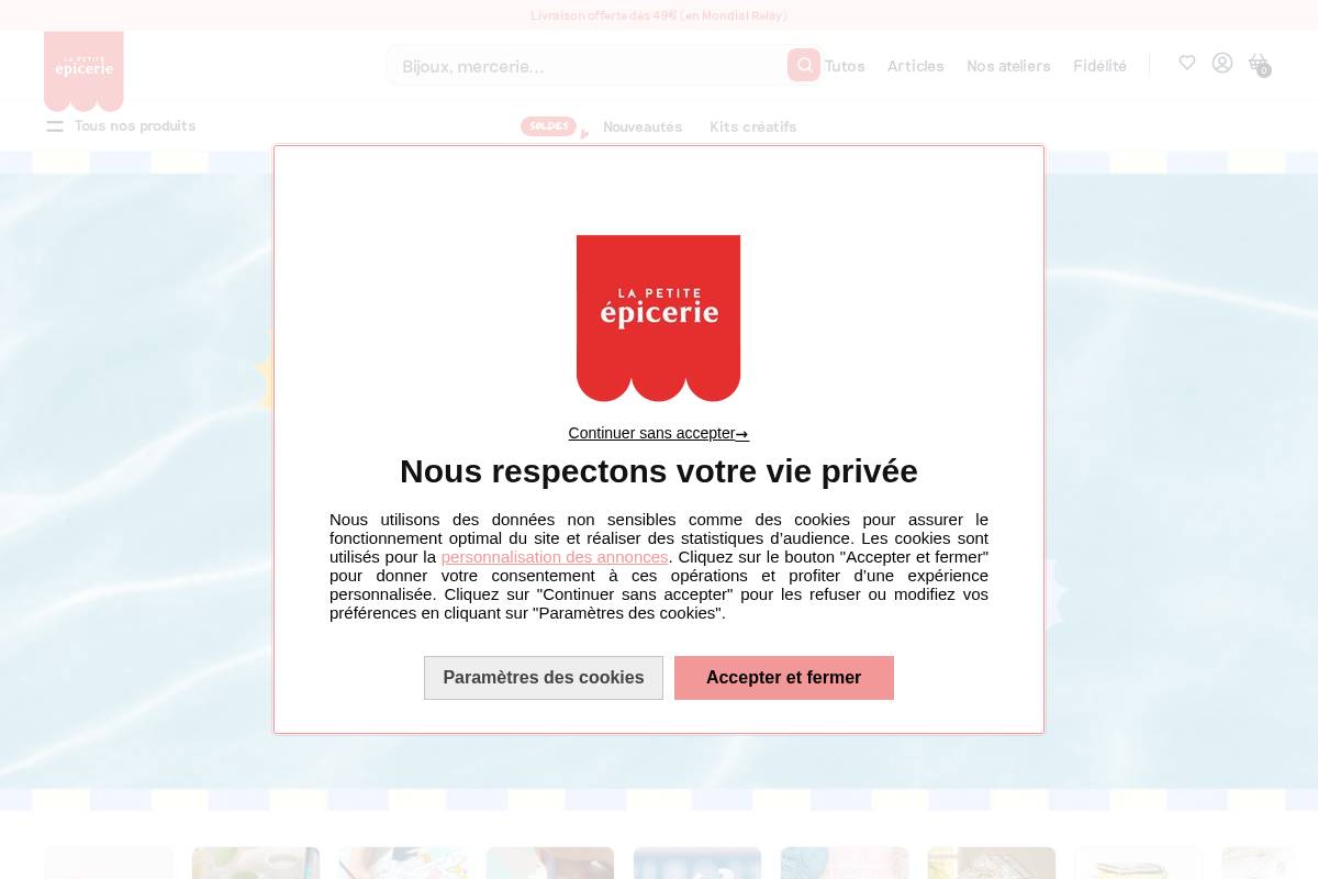 la-petite-epicerie.fr homepage screenshot