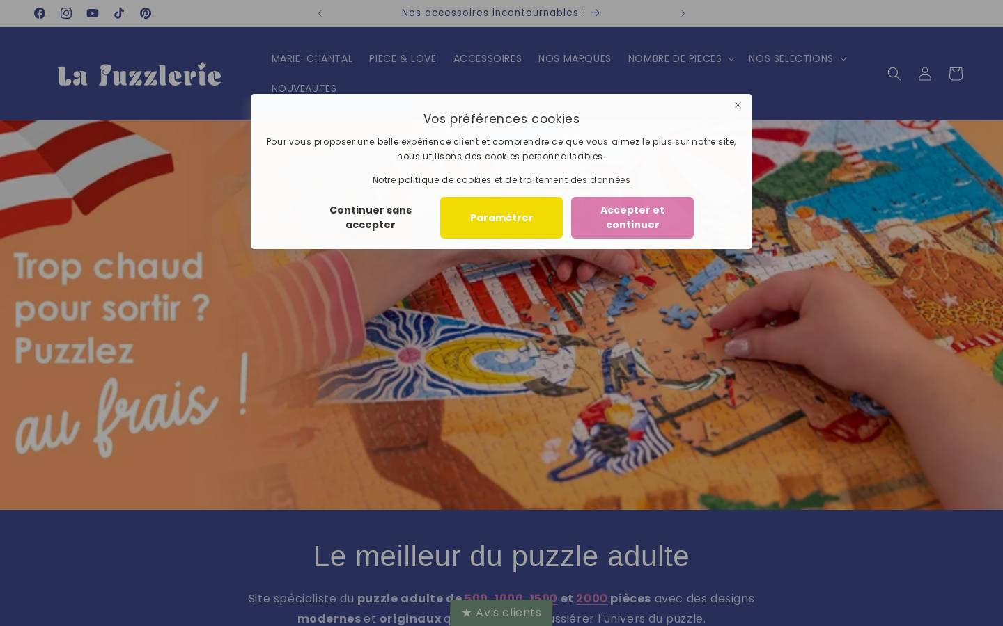 la-puzzlerie.fr homepage screenshot