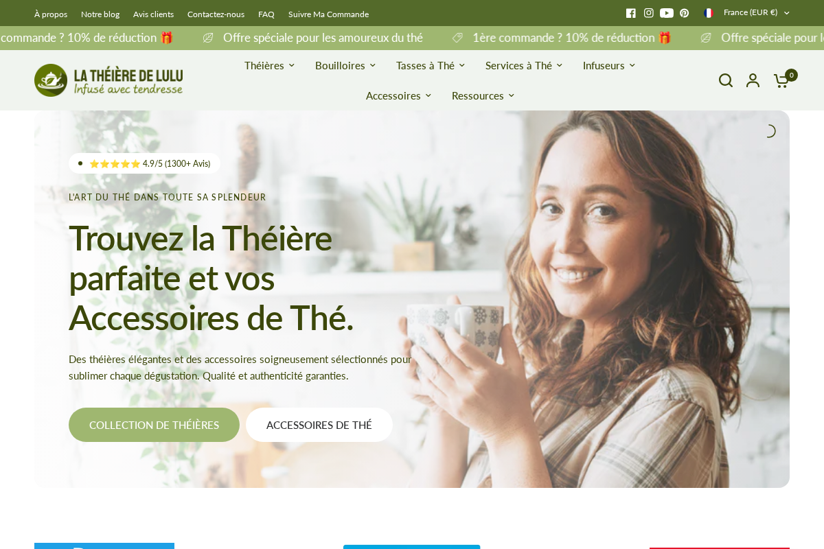 La Théière de Lulu homepage screenshot