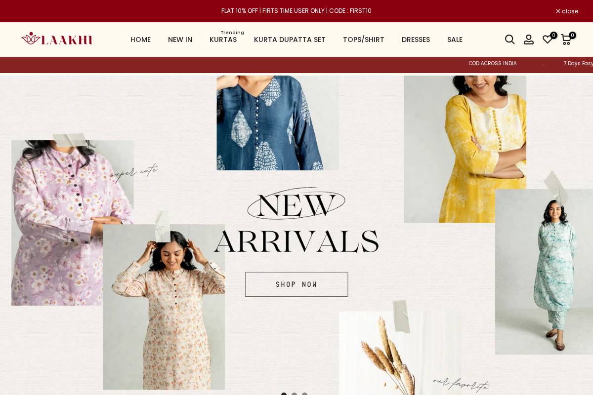 laakhi.com homepage screenshot