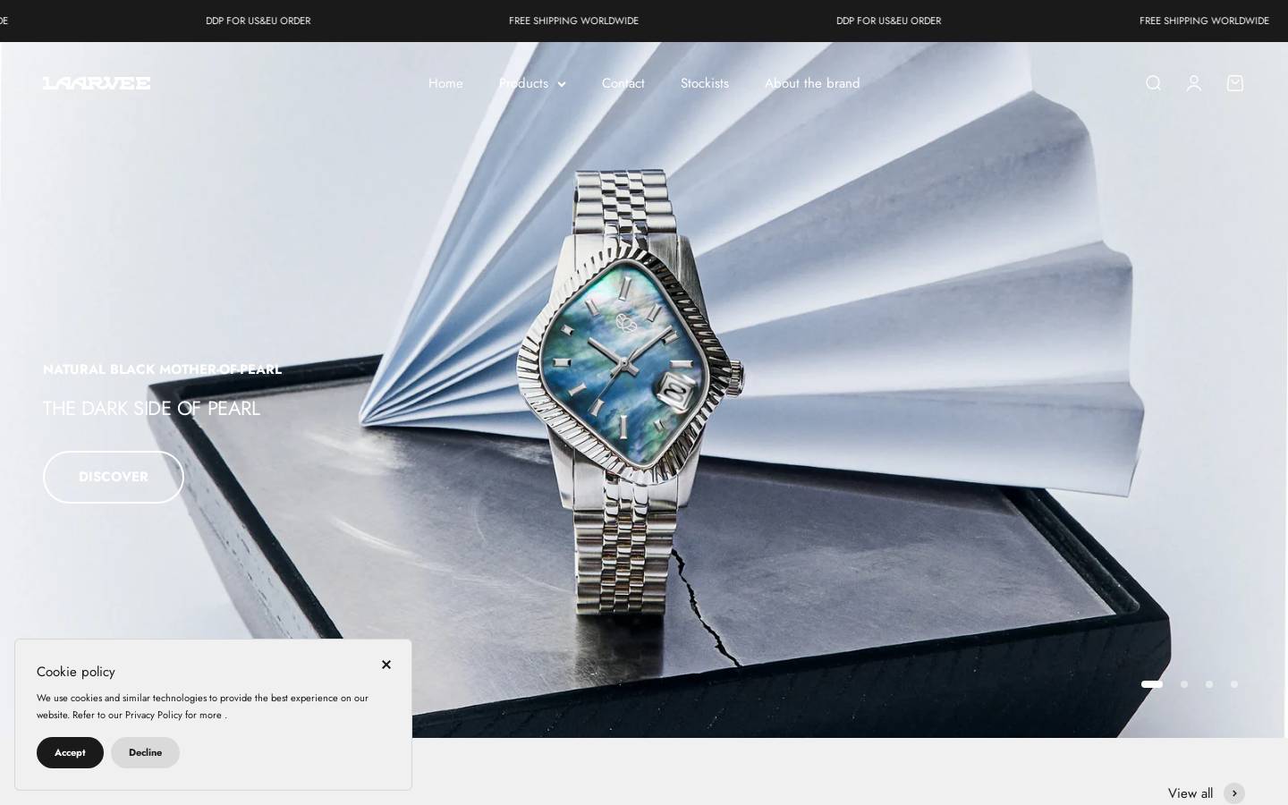 laarvee.com homepage screenshot