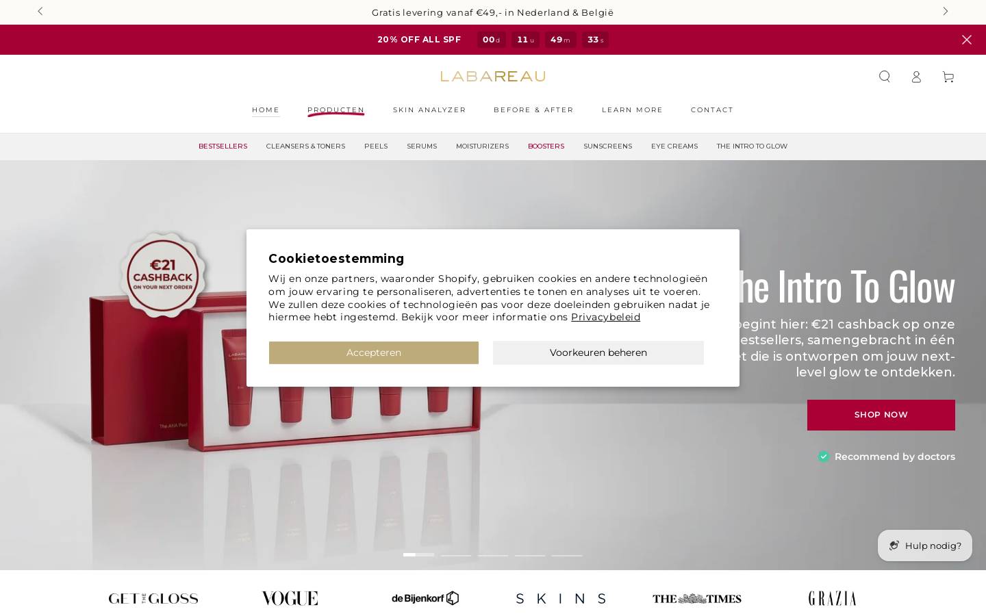 Labareau homepage screenshot