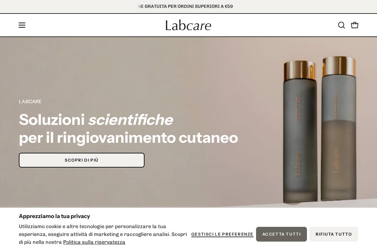 Labcare homepage screenshot