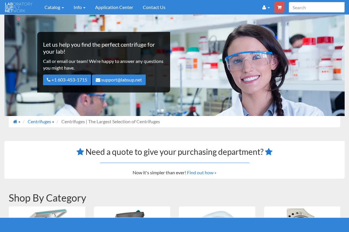 Centrifuges homepage screenshot