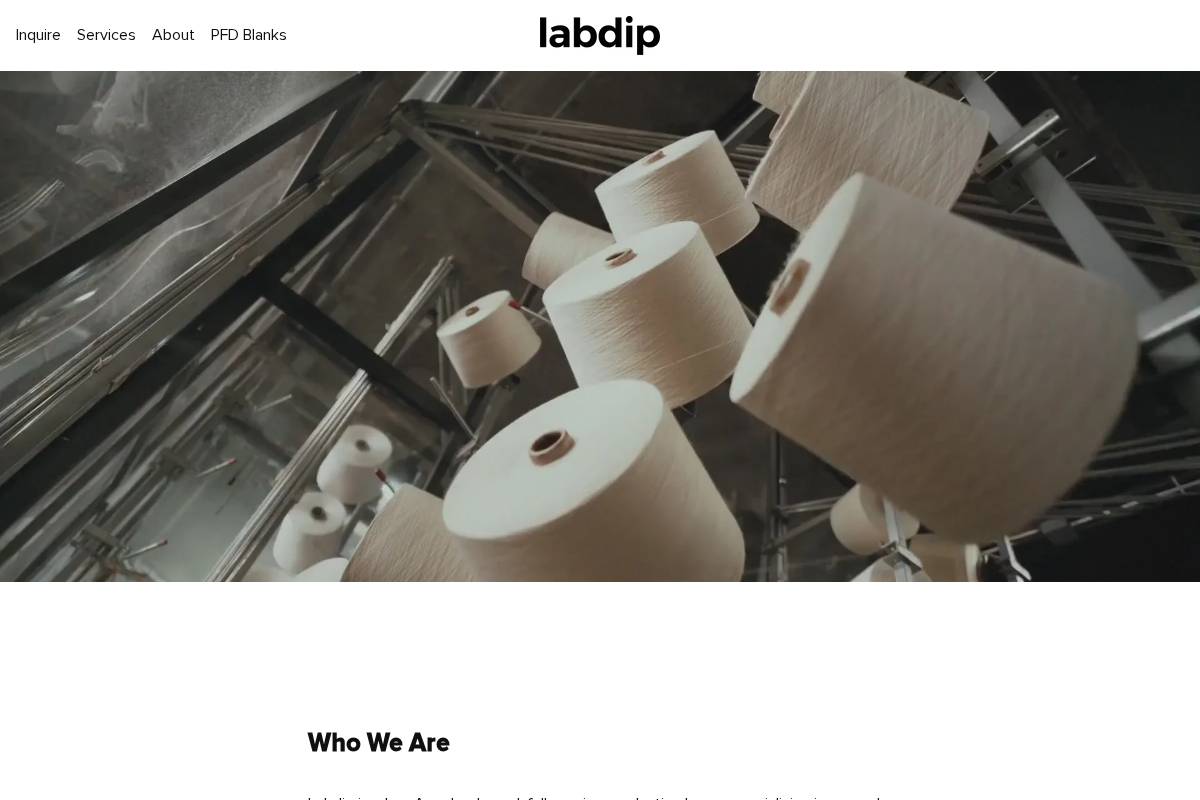 labdip.la homepage screenshot