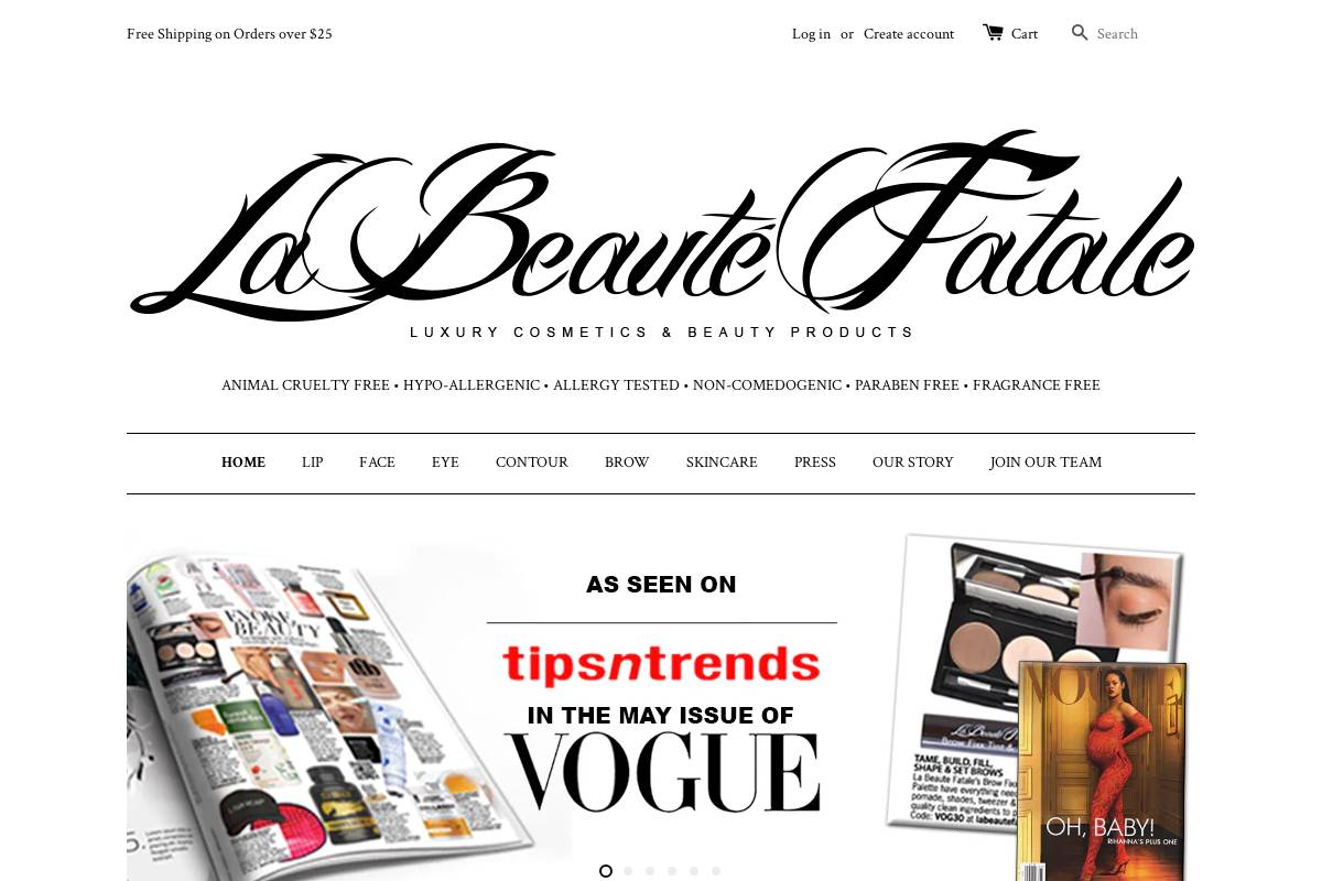 labeautefatale.com homepage screenshot