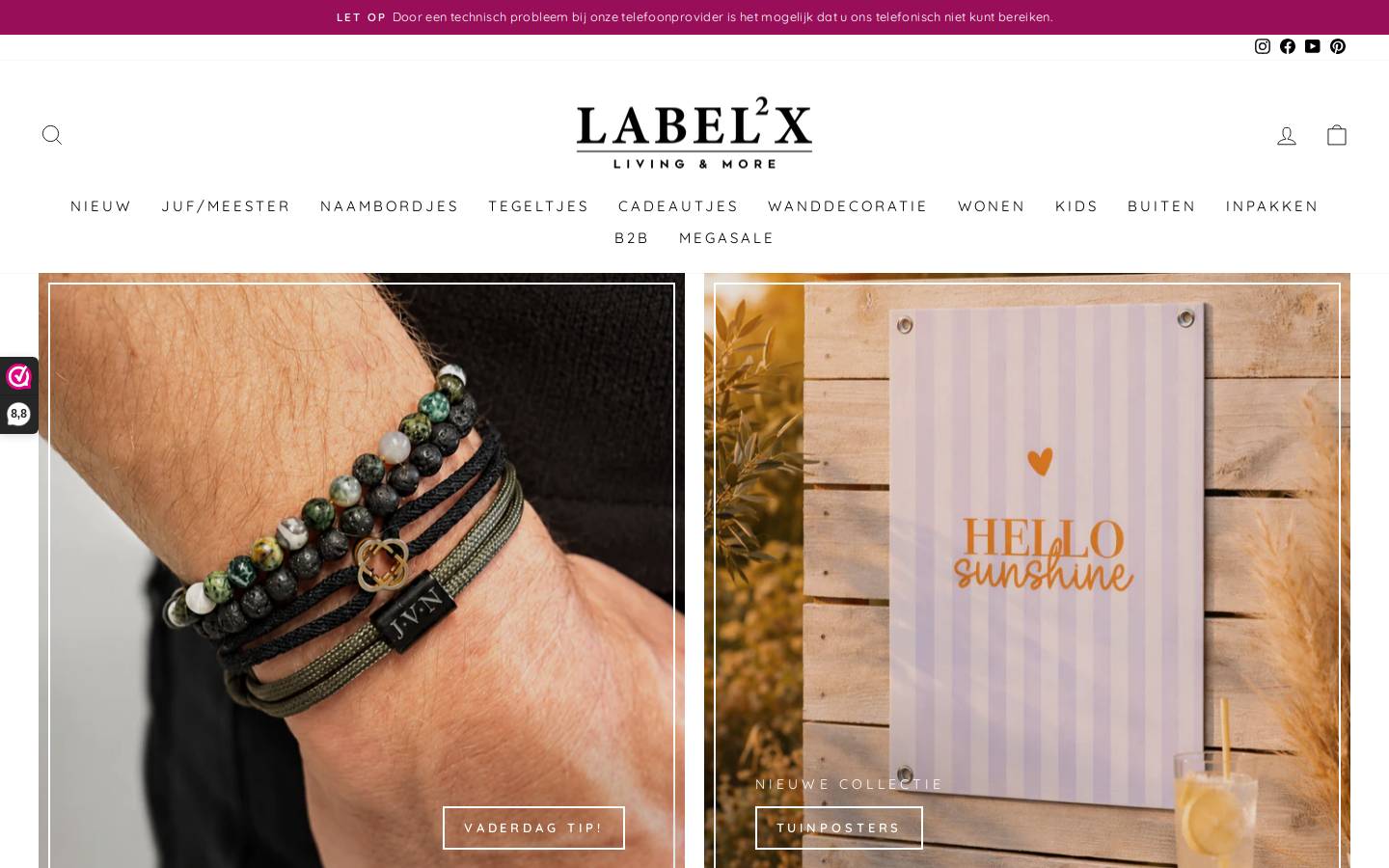 Label2x homepage screenshot