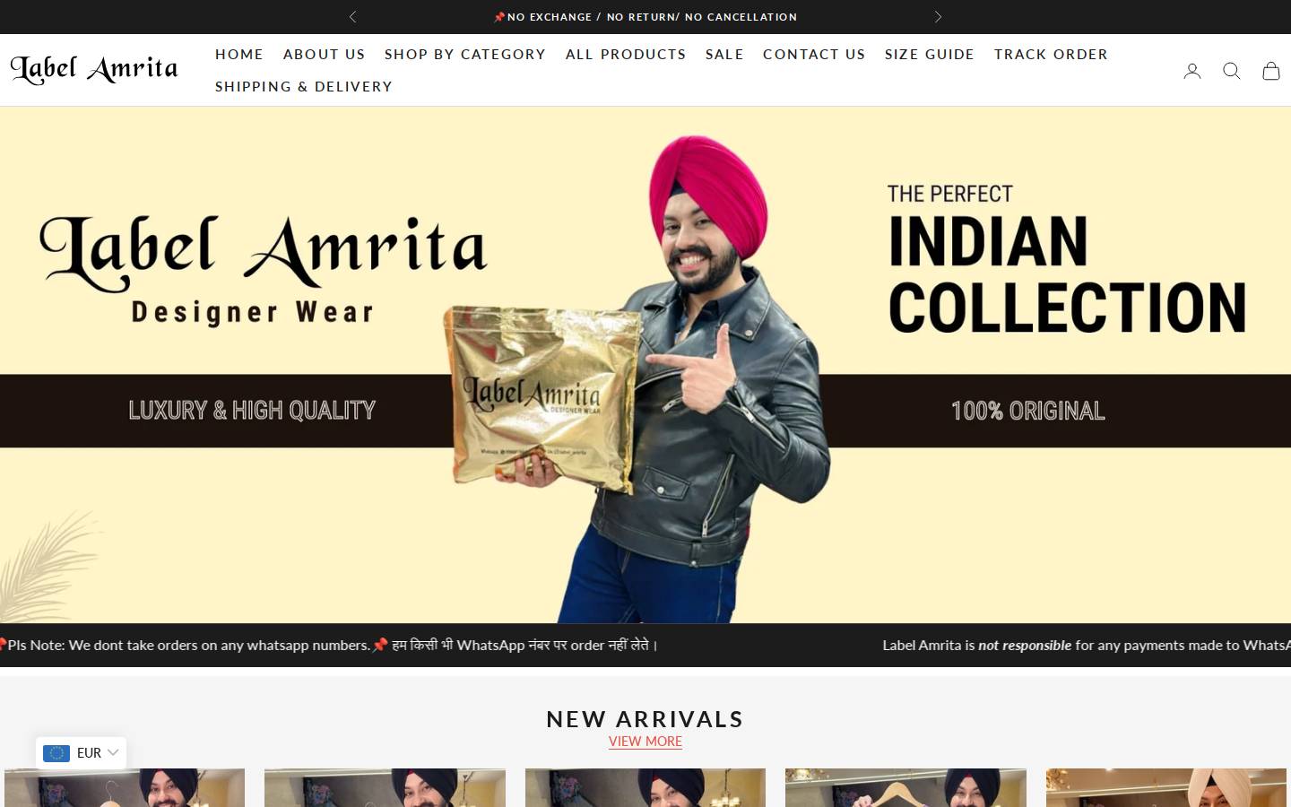 labelamrita.com homepage screenshot