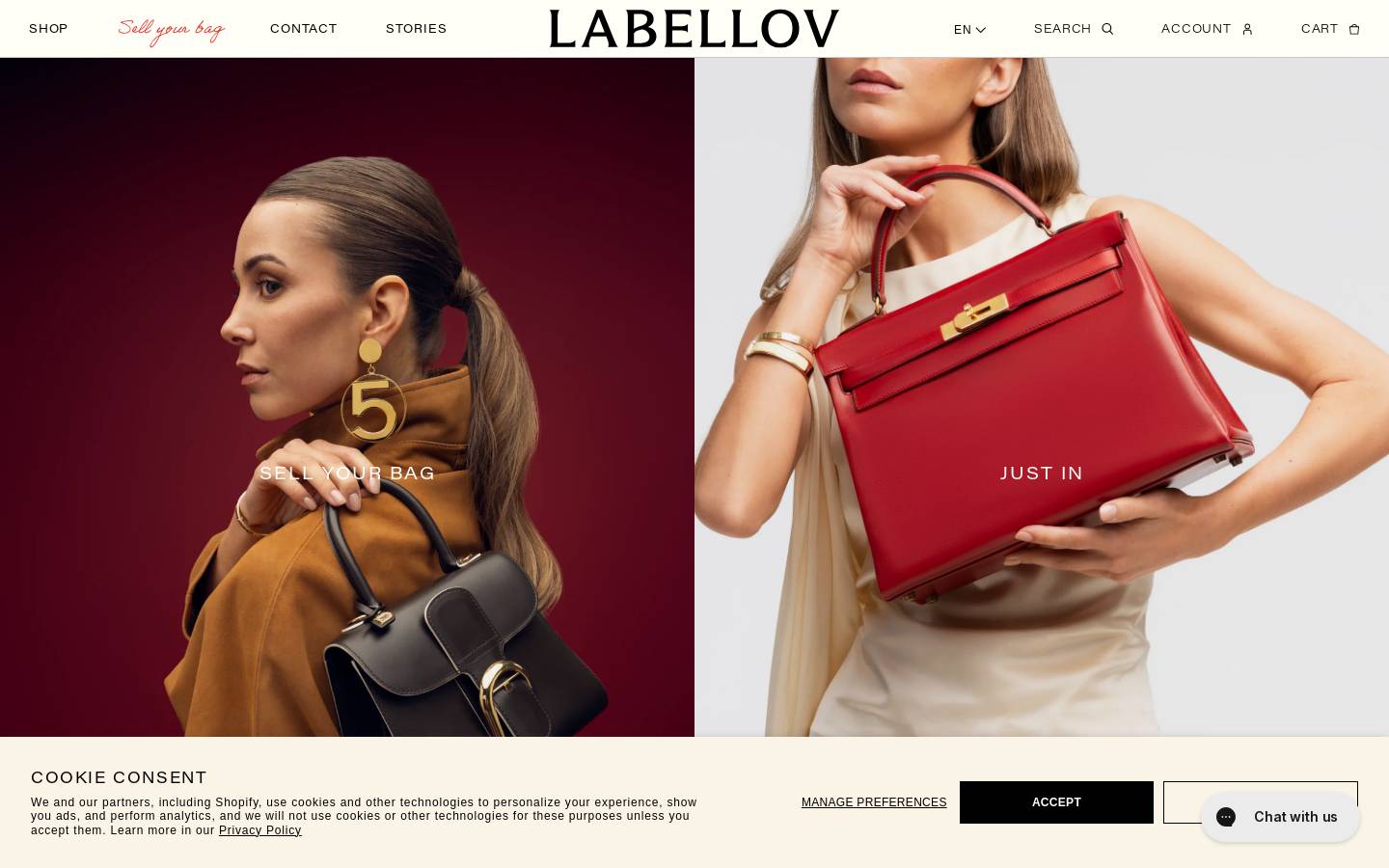 Labellov homepage screenshot