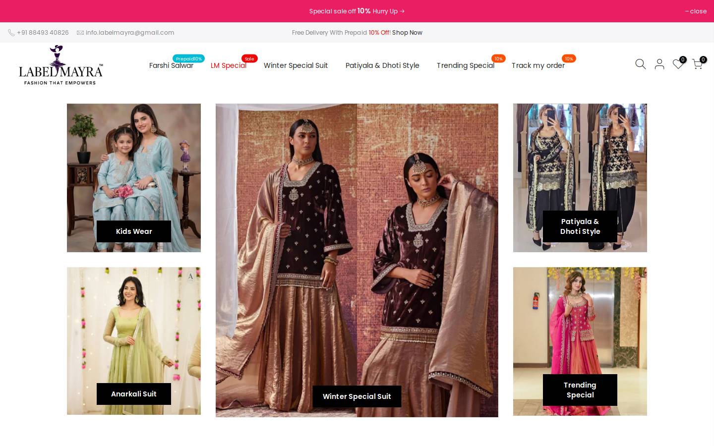 Labelmayra homepage screenshot