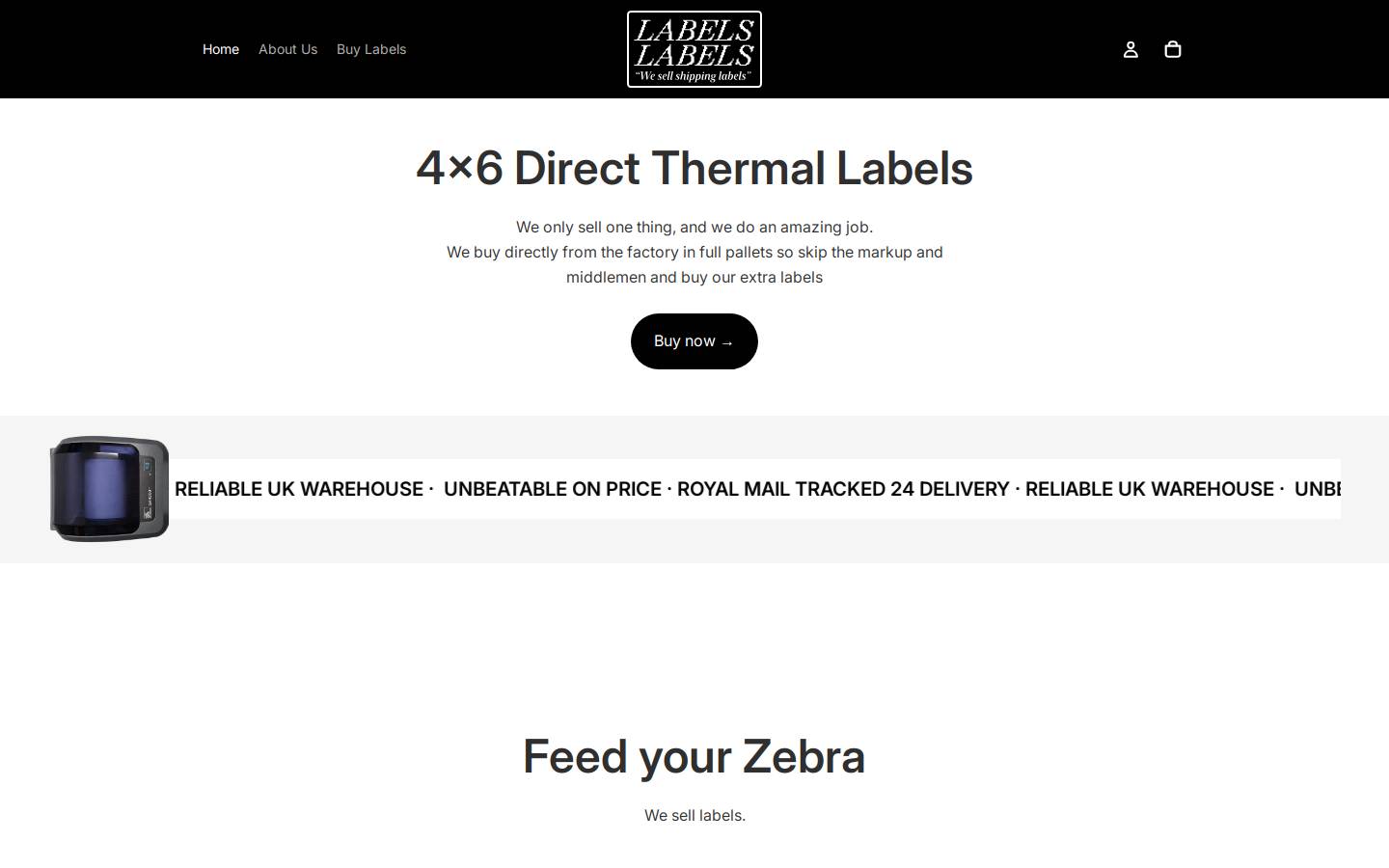 labelslabels.co.uk homepage screenshot