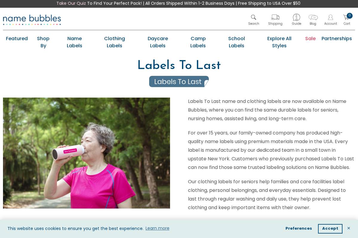 Labelstolast homepage screenshot